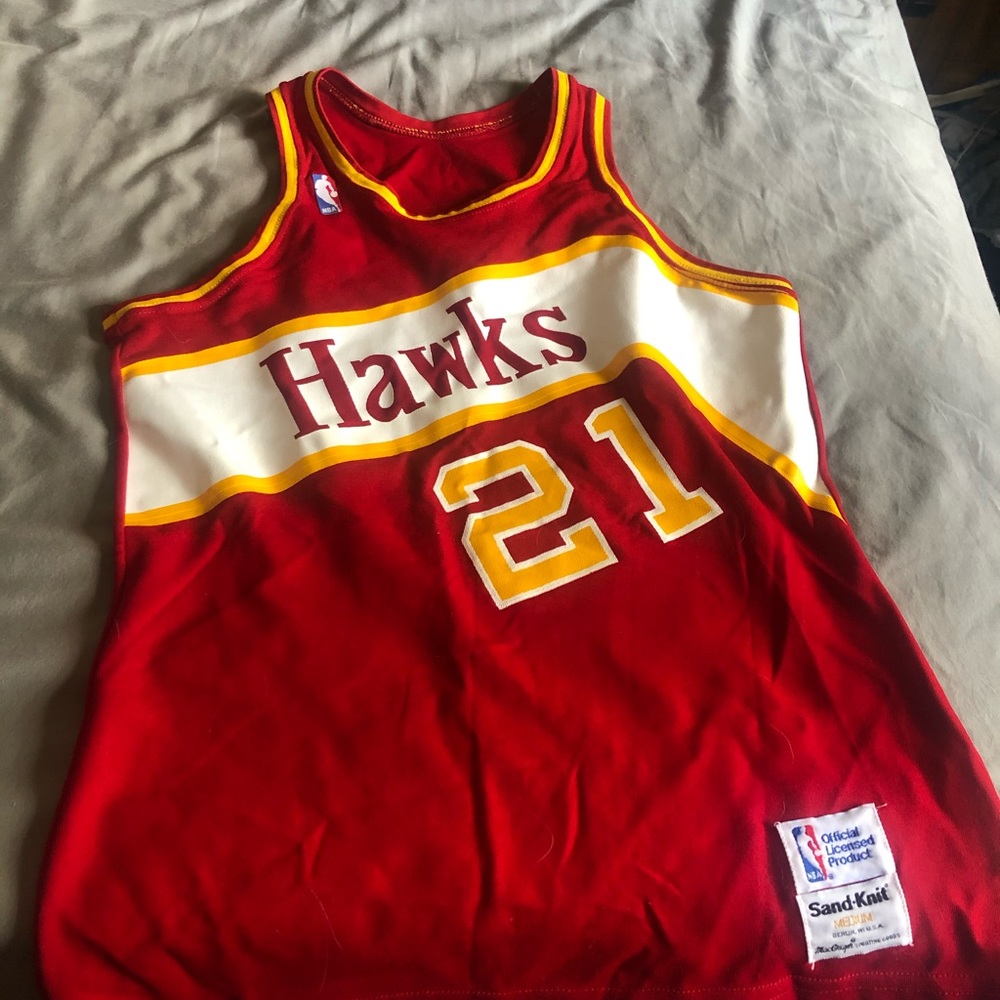 Dominique Wilkins Sand knit jersey Medium